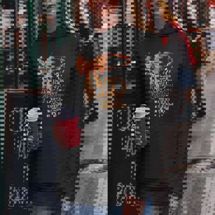 Just A Basketball Girl キュート コケット リボン バスケットボール選手 ガールズ レディースパーカー 面白い贈り物