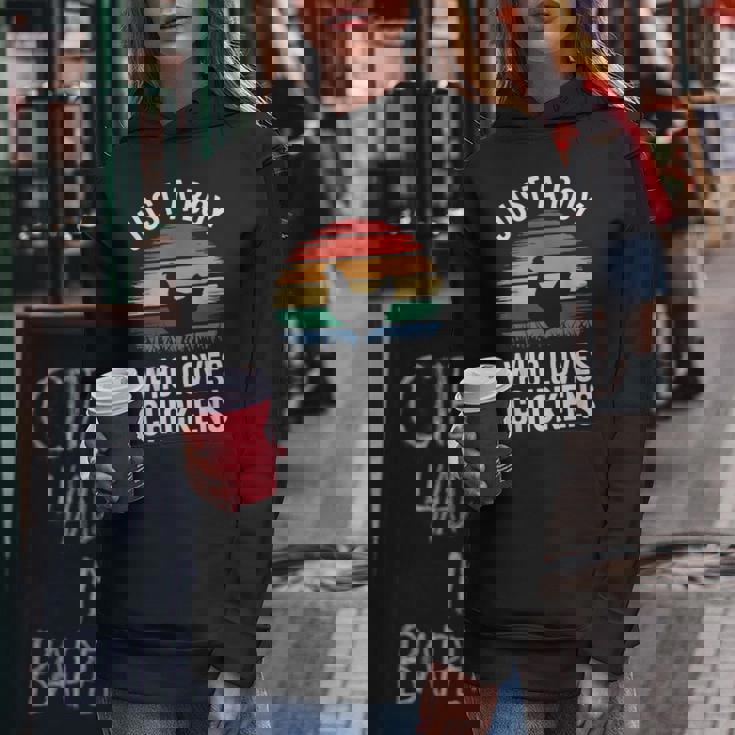 Just A Boy Who Loves Chickens シャツ キッズ 幼児 男の子 チキン レディースパーカー 面白い贈り物