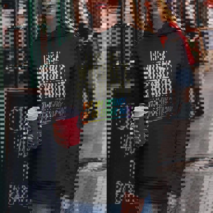 Like My Whiskeytraight Friends Lgbtq Gay Pride Proud Ally レディースパーカー 面白い贈り物