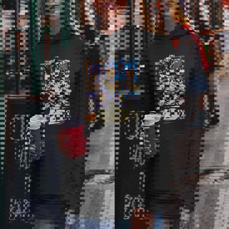 I Love 2D Girls ファニーメイド アニメ マンガ Manwha Waifu Otaku レディースパーカー 面白い贈り物