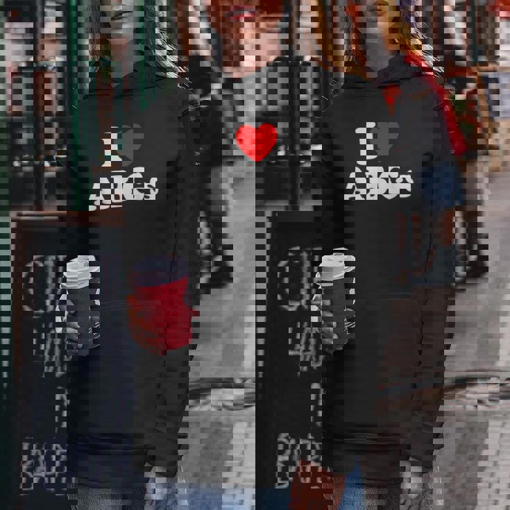 I Love Abgs I Heart Abg おもしろい アジアの赤ちゃん 女の子 恋人 レディースパーカー 面白い贈り物