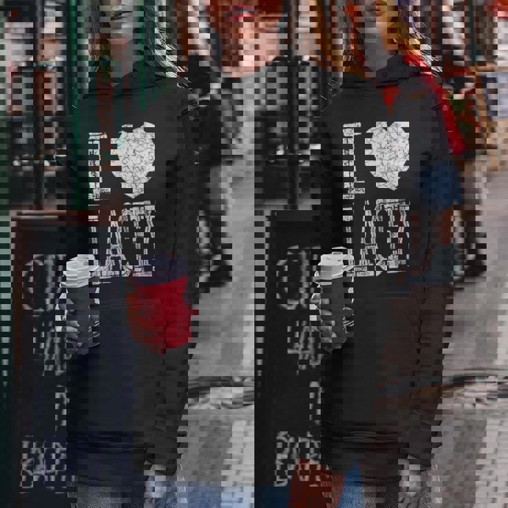 I Love Lacey バレンタイン ガールフレンド 女の子 娘 ハート 妻 レディースパーカー 面白い贈り物