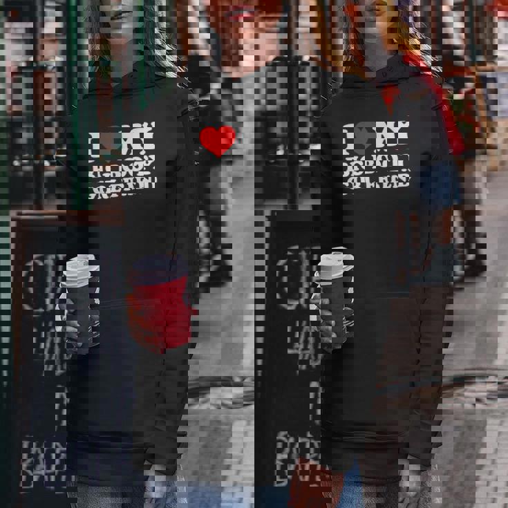 I Love My Big Booty Girlfriend レディースパーカー 面白い贈り物