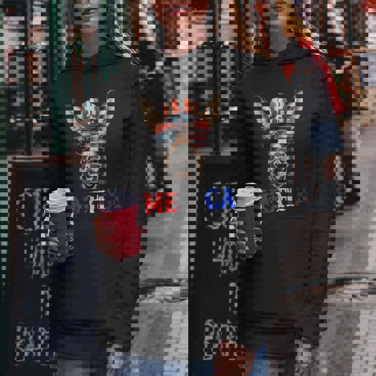 Merica Mule Donkey Patriotic 4Th Of July 面白い キッズ メンズ レディース レディースパーカー 面白い贈り物