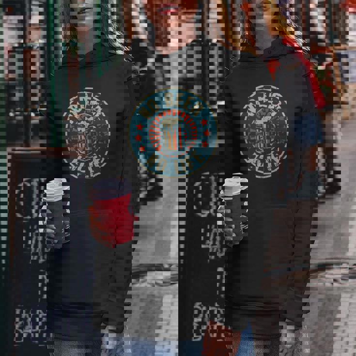 No Beer No Life ヴィンテージ飲酒 ビール愛好家向け ビールファン向け レディースパーカー 面白い贈り物