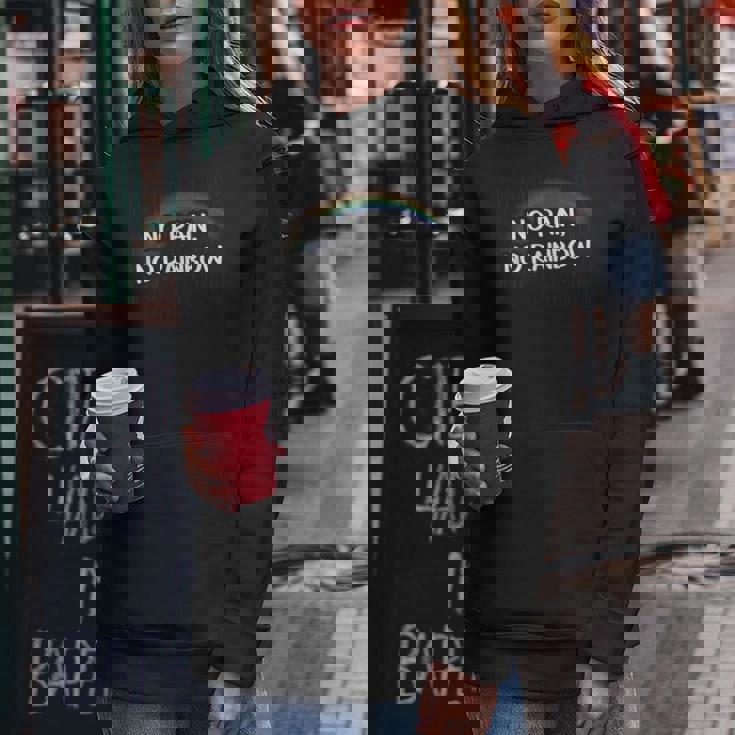 No Rain No Rainbow レディースパーカー 面白い贈り物