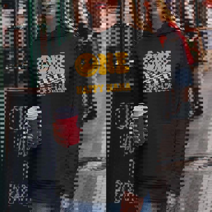 One Happy Nana 1歳の誕生日 グルーヴィースマイル 1歳 男 レディースパーカー 面白い贈り物