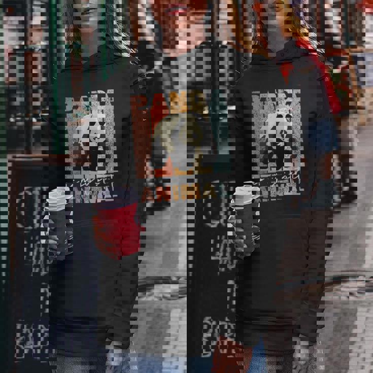 Panda Is Mypirit Animal かわいいパンダヴィンテージパンダ レディースパーカー 面白い贈り物