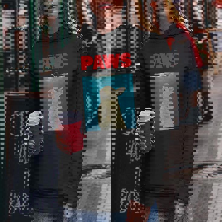 Paws Bunny 面白いパロディ ウサギ好きのギフト レディースパーカー 面白い贈り物