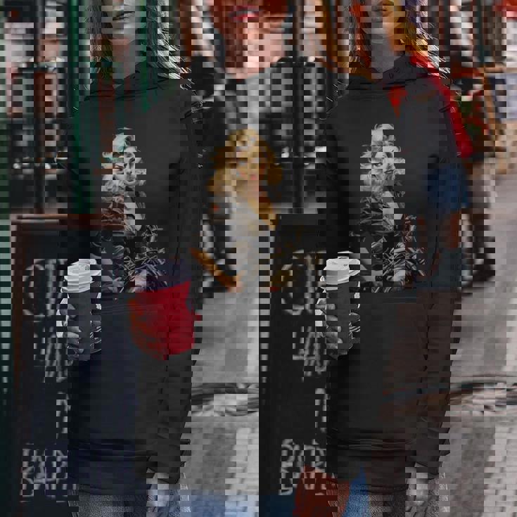 Pinup Girl バイカー オートバイ ライダー ヴィンテージ レディースパーカー 面白い贈り物