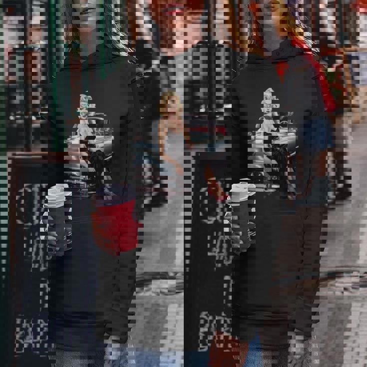 Pinup Girl ビンテージクラシックカー ホットロッド ロカビリー レディースパーカー 面白い贈り物