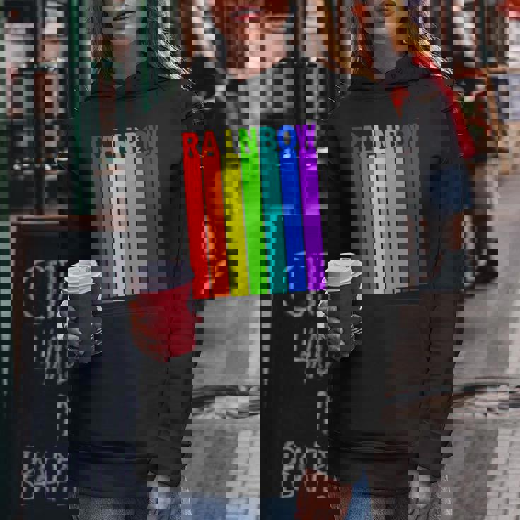 Rainbow レインボー《虹 カラー》【デザインアート】文字 7色 カラフル レディースパーカー 面白い贈り物