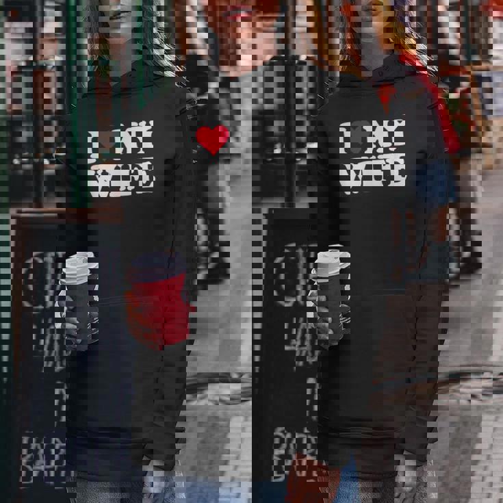 Red Heart I Love My Wife レディースパーカー 面白い贈り物