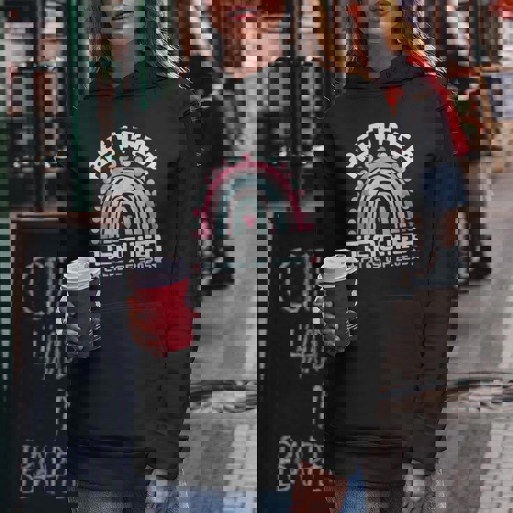 Retired Teacher Class Of 2025 Rainbow Retro Graduation レディースパーカー 面白い贈り物