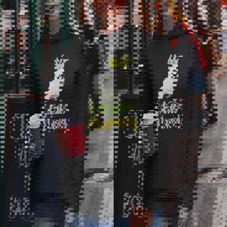 Retro Cockatoo Mother Mom Cockatoo Mommy Cockatiel レディースパーカー 面白い贈り物