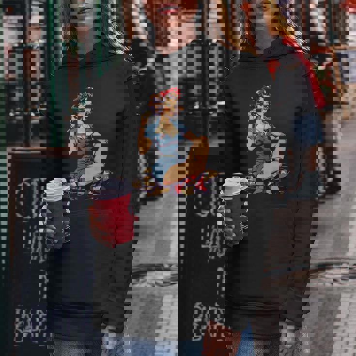 Retro Patriotic Pin-Upintage Usa Flag American Beauty Girl レディースパーカー 面白い贈り物