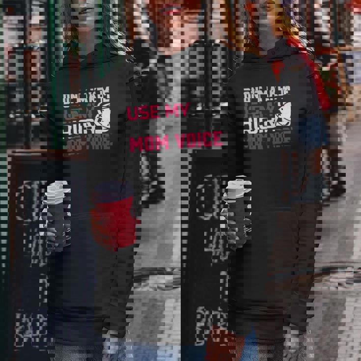 Rugby Don't Make Me Use My Rugby Momボイス。 長袖tシャツ レディースパーカー 面白い贈り物