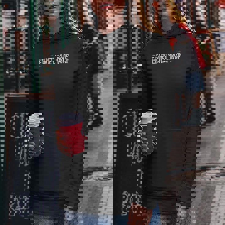 Sarcastic Confused Meme Definitely And Maybe レディースパーカー 面白い贈り物