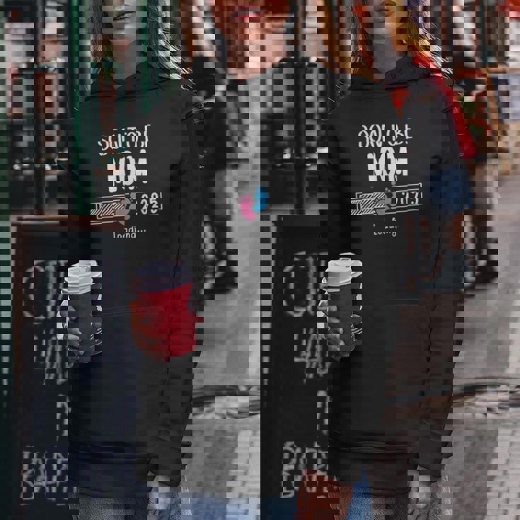 Soon To Be Mom 2025 Loading Promoted To Mommy First Time Mom レディースパーカー 面白い贈り物