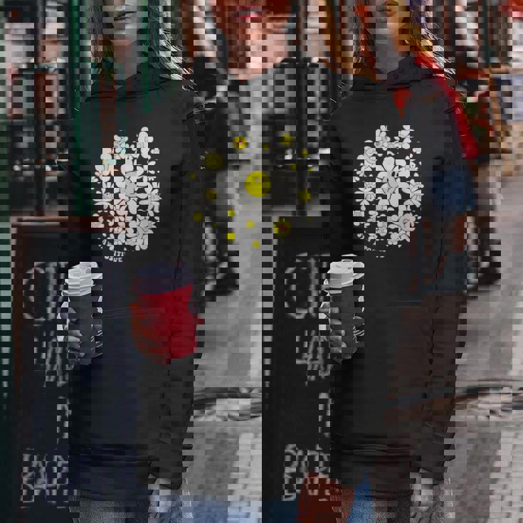 Stay Positive キュート スマイルフェイス 花 ハッピーフェイス 花 女の子 レディースパーカー 面白い贈り物