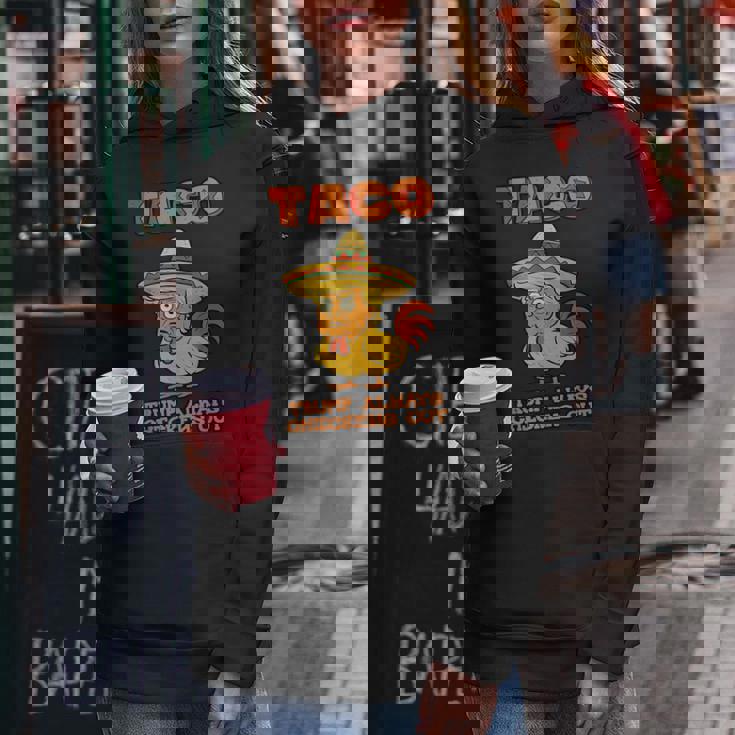 Taco Trump Always Chickens Out レディースパーカー 面白い贈り物