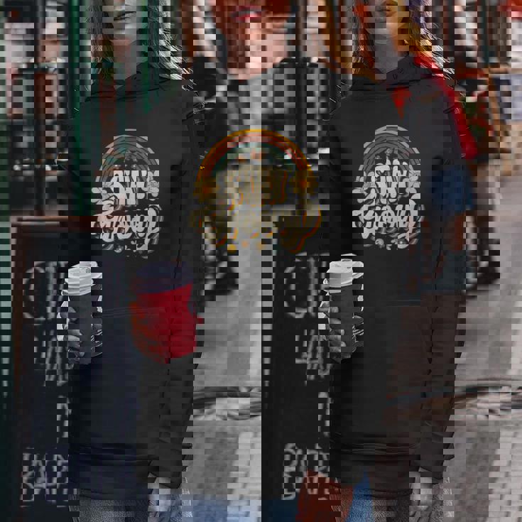 Vintagetay A Groovy 60S 70S Peace Positive Mind ヒッピー レディースパーカー 面白い贈り物