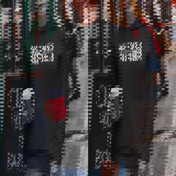 Will Weld For Beer 溶接シャツ レディースパーカー 面白い贈り物