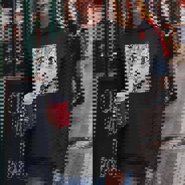 かわいいアヘ顔 アニメ 女の子 オタクウィーブ ラブ ビッグアイズ ドリップ レディースパーカー 面白い贈り物