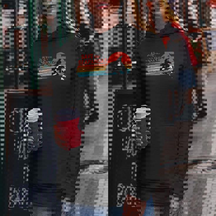 かわいいシャチave Theeapandas レディースパーカー 面白い贈り物