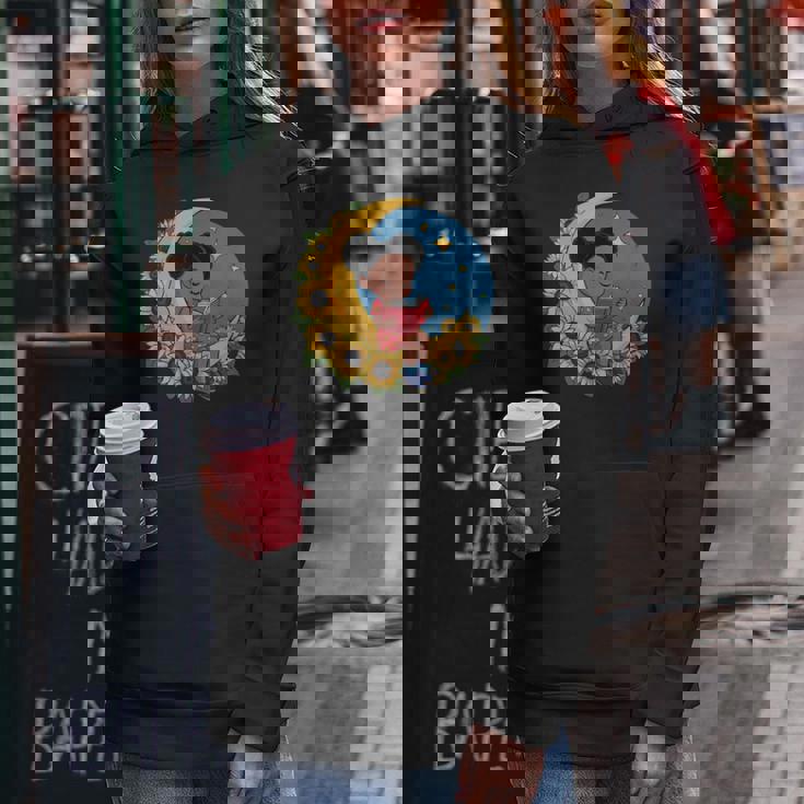 かわいいトップアフリカ系アメリカ人の黒人の女の子 レディースパーカー 面白い贈り物