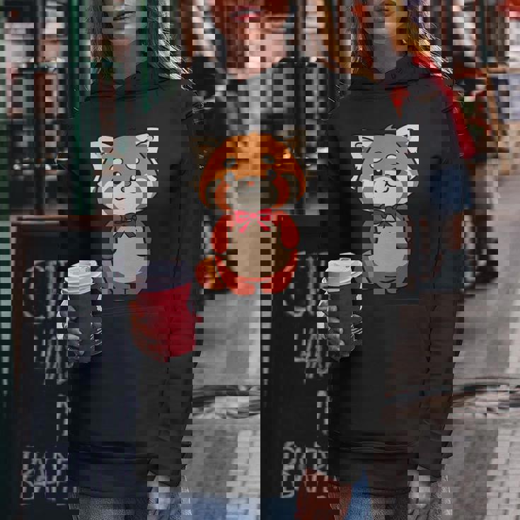 かわいいレッサーパンダ蝶ネクタイ かわいい動物園 日帰り旅行 男の子 女の子 キッズ レディースパーカー 面白い贈り物