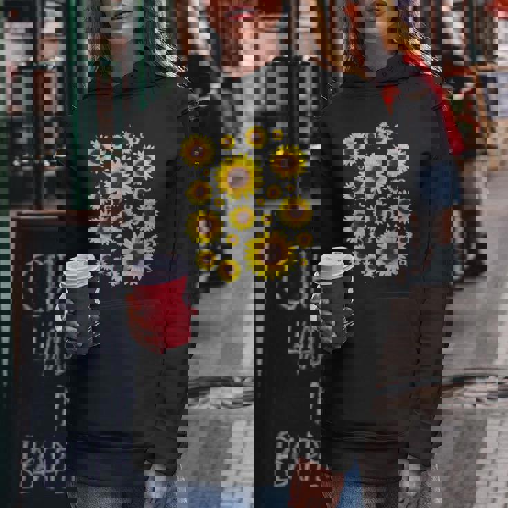 ひまわり 花柄 花 シンプル ポジティブ 夏 グラフィック レディースパーカー 面白い贈り物