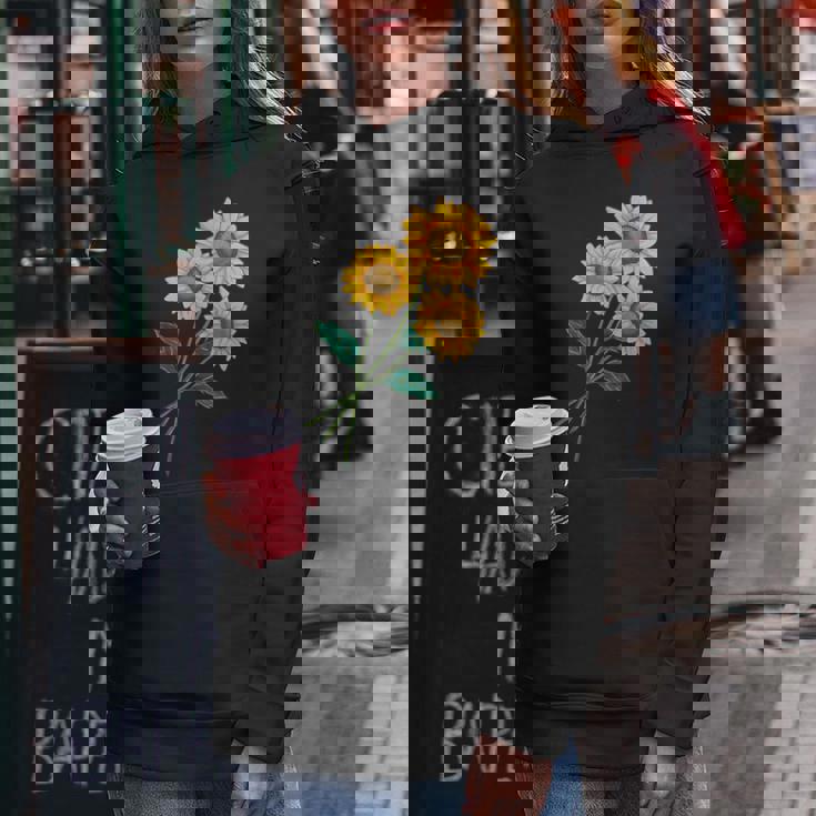 ひまわりの花束 春のフローラルガーデン 黄色の花 レディースパーカー 面白い贈り物