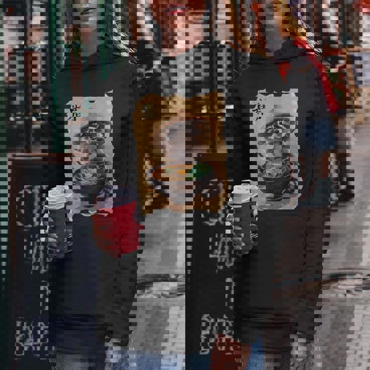 アライグマ 男性 女性 かわいい 食べる ラーメン 和 タヌキ レディースパーカー 面白い贈り物