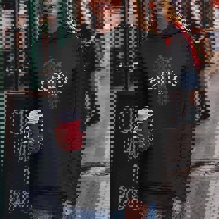 イタリアンカフェ Il Caffè Èita Coffee Is Life バリスタラテ 2 レディースパーカー 面白い贈り物