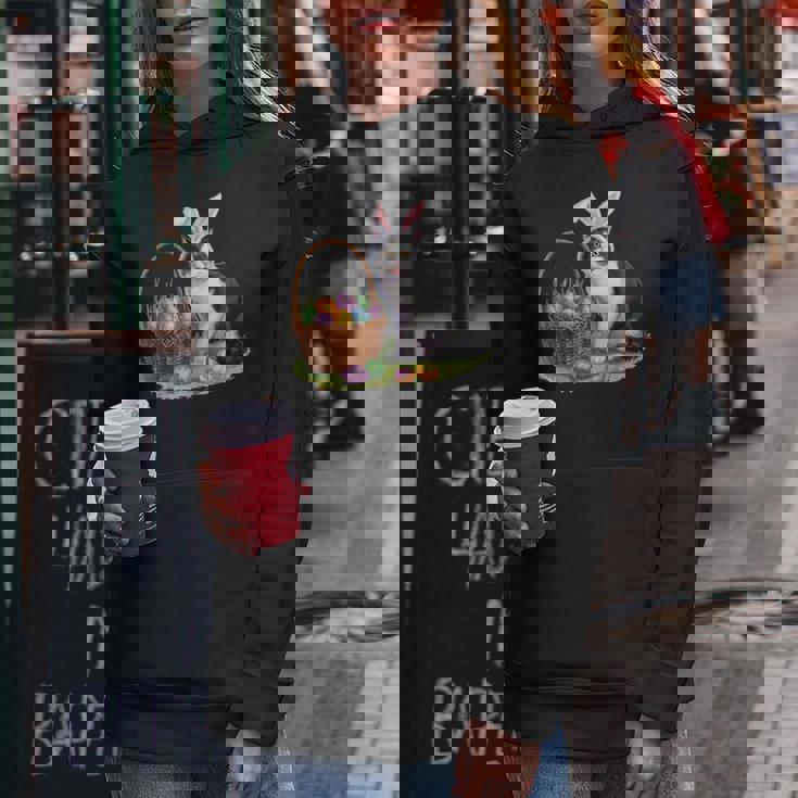 イースターデー 猫 バニー 耳 卵 イースター ウサギ 男性 女性 キッズ レディースパーカー 面白い贈り物