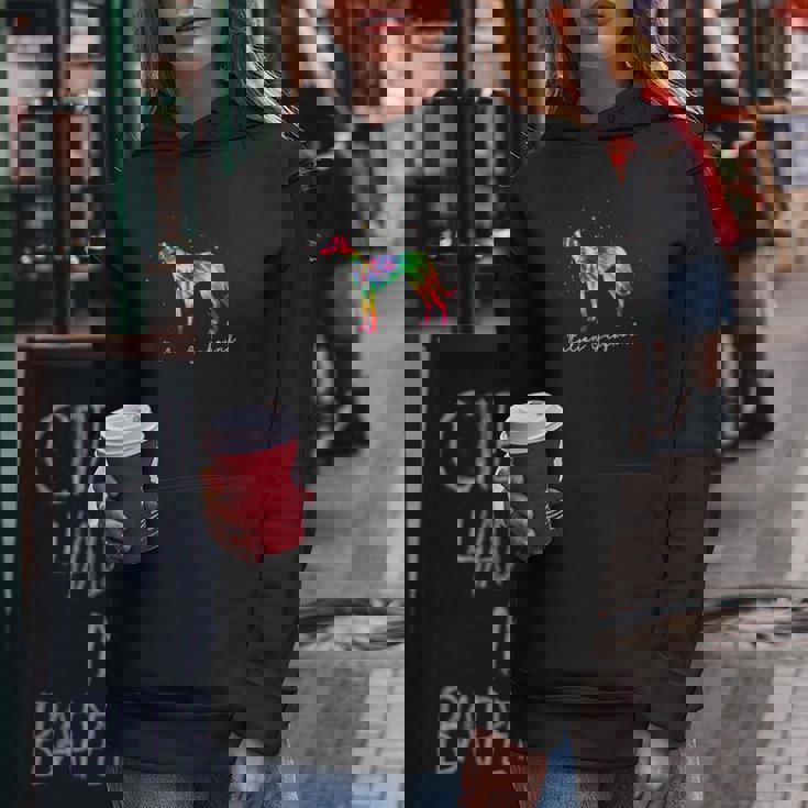 カラフル イタリアン グレイハウンド 犬 お母さん ギフト イタリアン グレイハウンド レディースパーカー 面白い贈り物