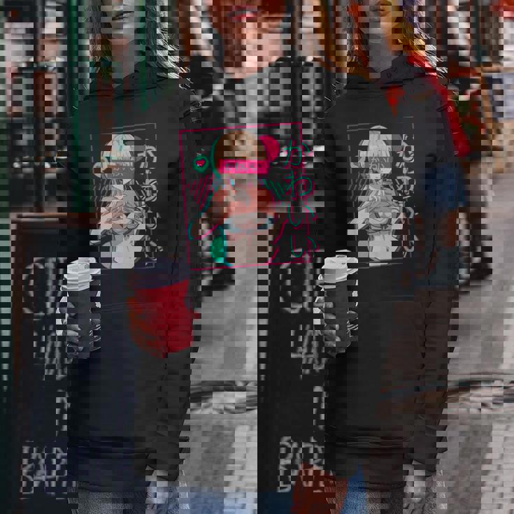 スケベなアニメの女の子 レディースパーカー 面白い贈り物