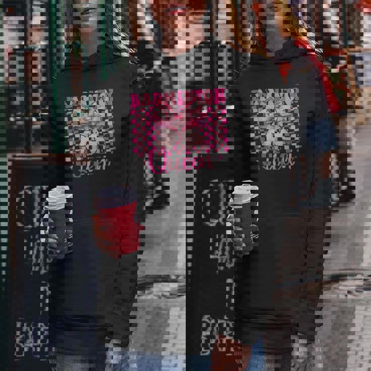 バドミントン クイーン プレイヤー 女の子 ママ 母の日 コケット リボン レディースパーカー 面白い贈り物