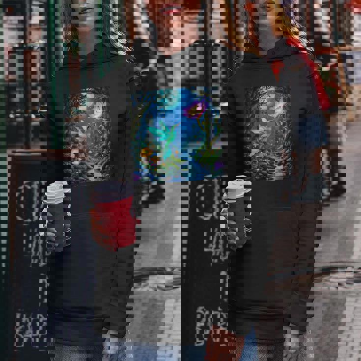 ファンタジー グリーン 鳥 花 レディースパーカー 面白い贈り物