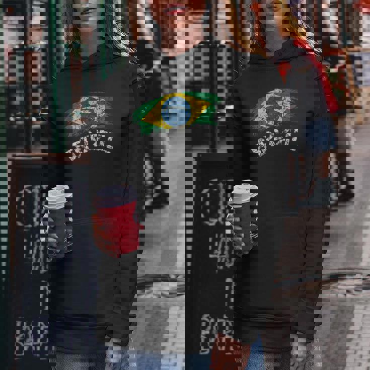 ブラジルの国旗 アンティーク調 ラテン 男性 女性 キッズ ブラジル レディースパーカー 面白い贈り物