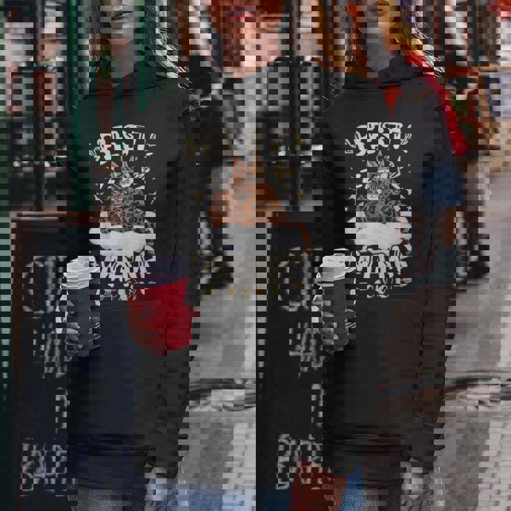 ベンガル猫のお母さんと子猫、母の日、お母さん レディースパーカー 面白い贈り物