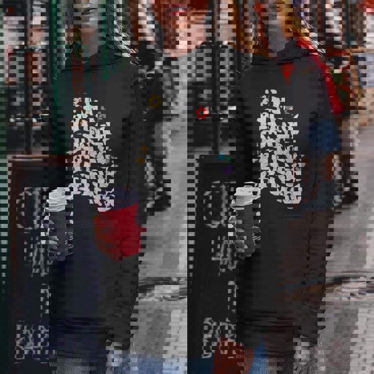 レトロ Groovy Im Wilow Doing Wilow Things おもしろ 母の日 レディースパーカー 面白い贈り物