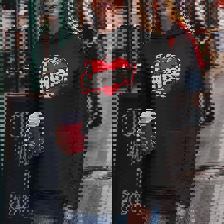 名前入り Missy I Love Missy レディースパーカー 面白い贈り物