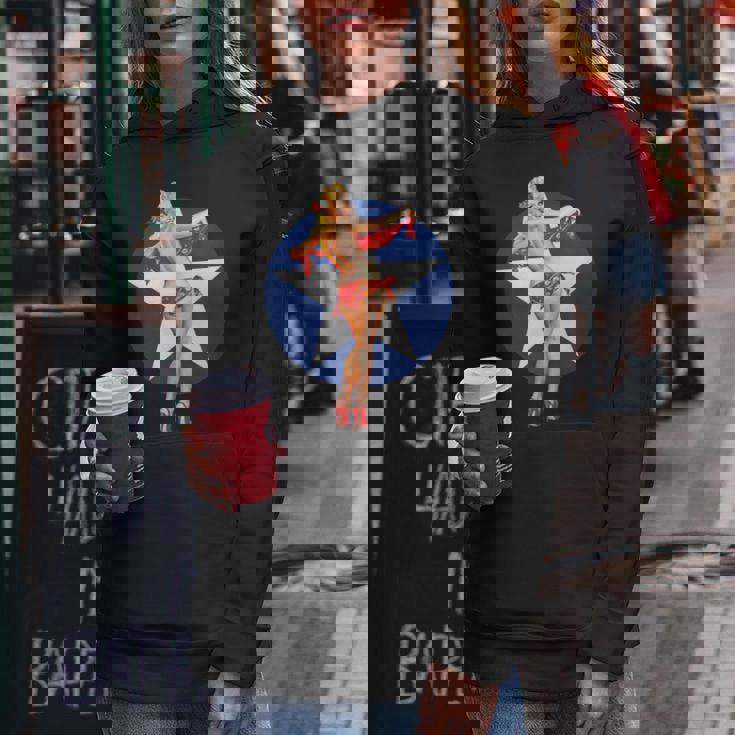 愛国心 ヴィンテージ セクシー ピンナップ 女の子 レディースパーカー 面白い贈り物