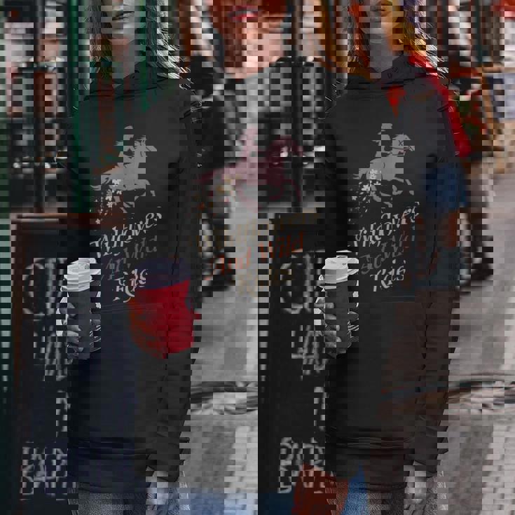 柔らかい カウガール フローラル ロデオ ウエスタン 美的 馬 女の子 レディースパーカー 面白い贈り物