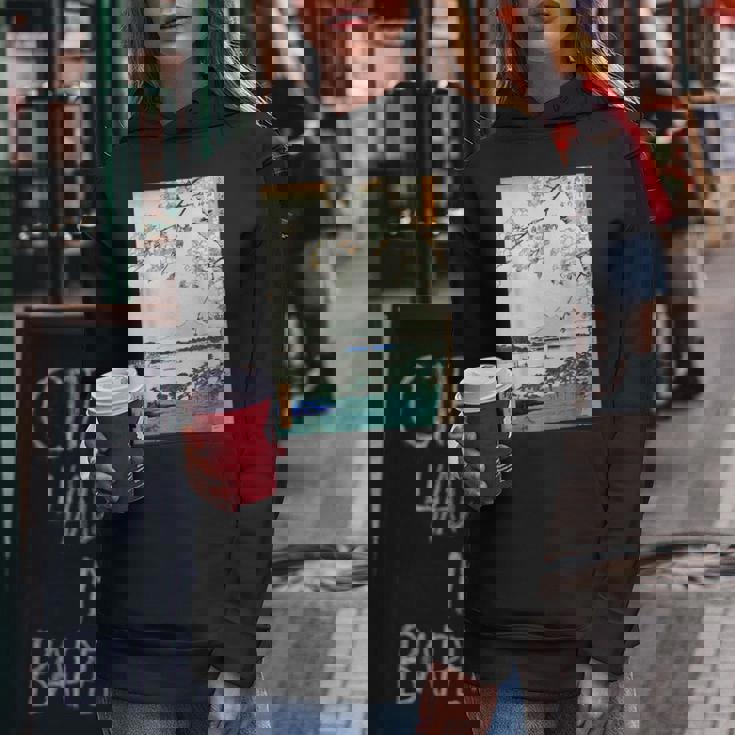 桜の花 ジャパニーズ・ヴィンテージ・アート 歌川 広重 隅田川水神の森真崎 名所江戸百景 レディースパーカー 面白い贈り物