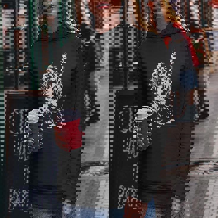 犬 ギタリスト ギター シーズー Dad Mom レディースパーカー 面白い贈り物