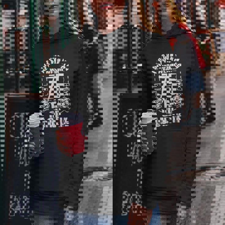 男性、女性、75歳の誕生日への75歳の誕生日プレゼント レディースパーカー 面白い贈り物