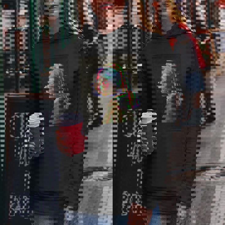 真珠の耳飾りの少女ヨハネスフェルメールグリッチ絵画 Girl With A Pearl Earringermeer レディースパーカー 面白い贈り物